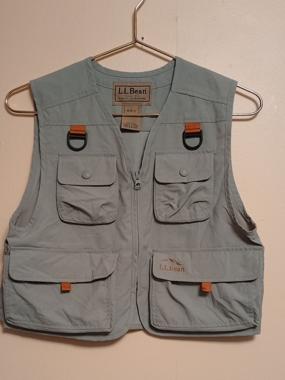 L.L. Bean Kids Anchor Gray Utility Vest - Multi-Pocket Outdoor Vest